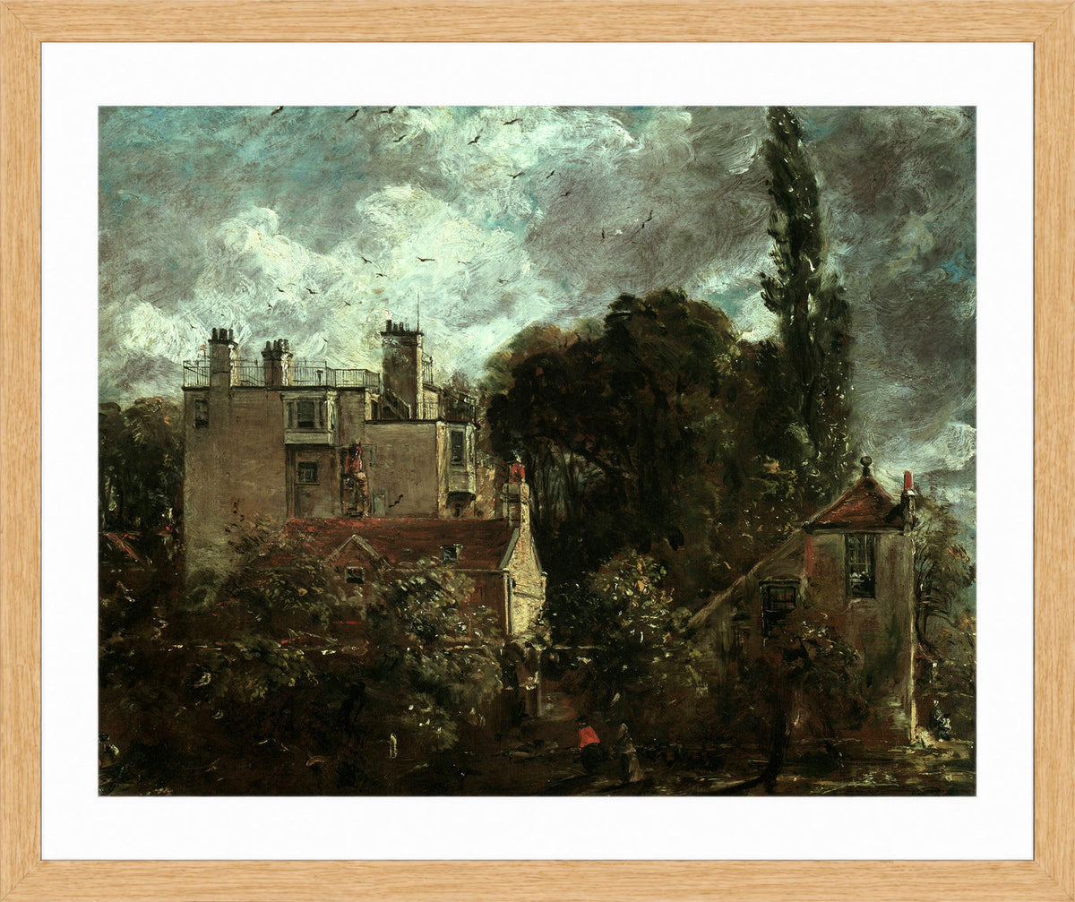 John Constable Print, The Grove, or the Admiral’s House in Hampstead (between 1821 and 1822) in an oak frame