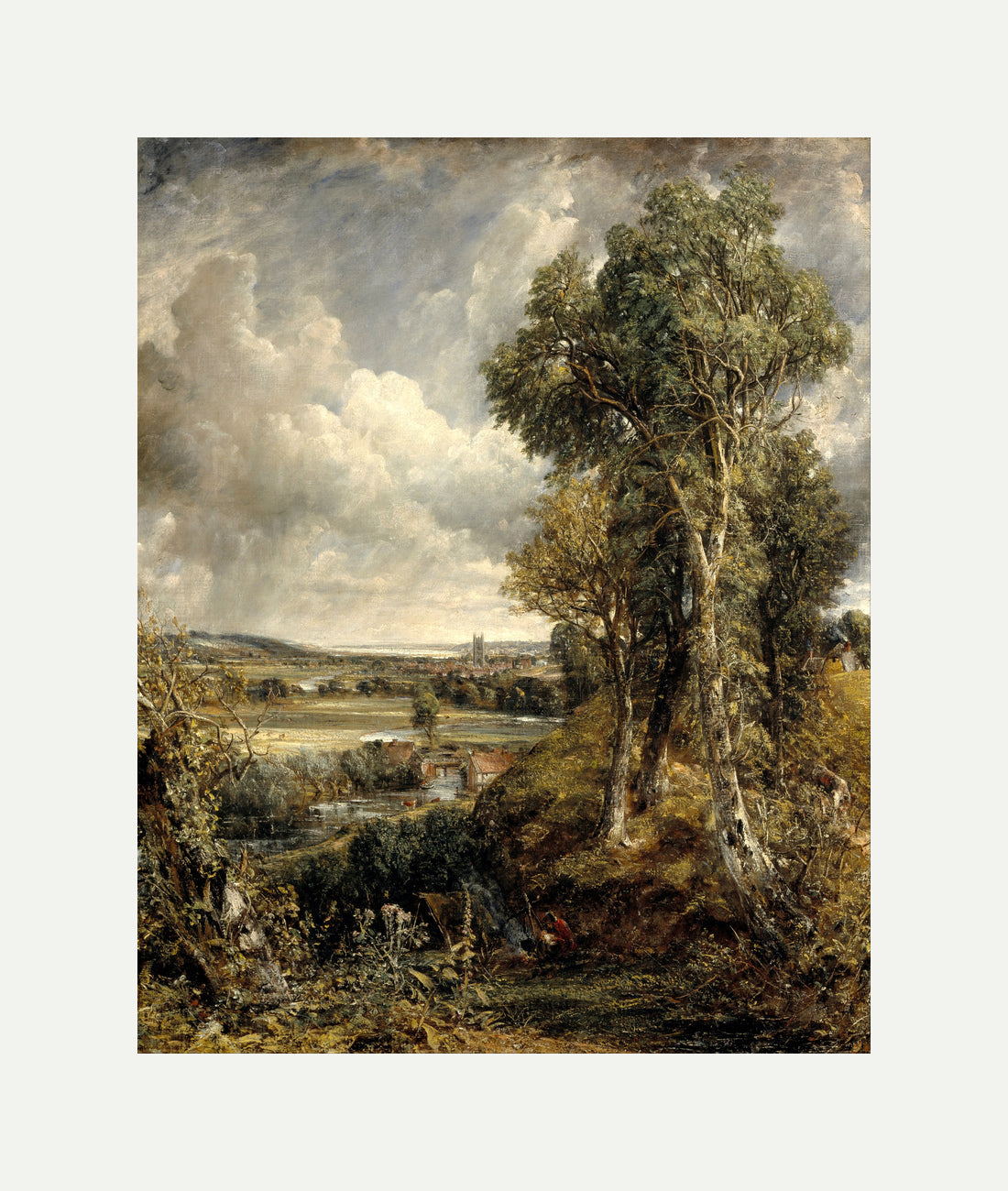 John Constable Print, The Vale of Dedham with an off-white border for rolled canvas