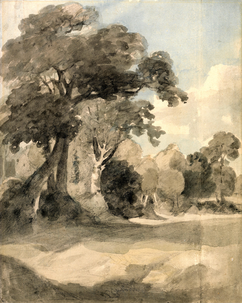 John Constable Print, Trees in a Meadow (ca as an unframed print