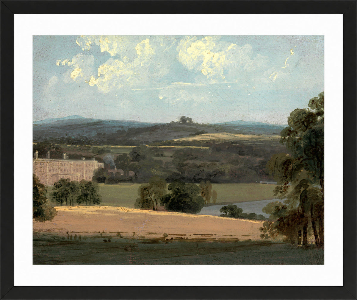 John Constable Print, Trentham Park in a black frame