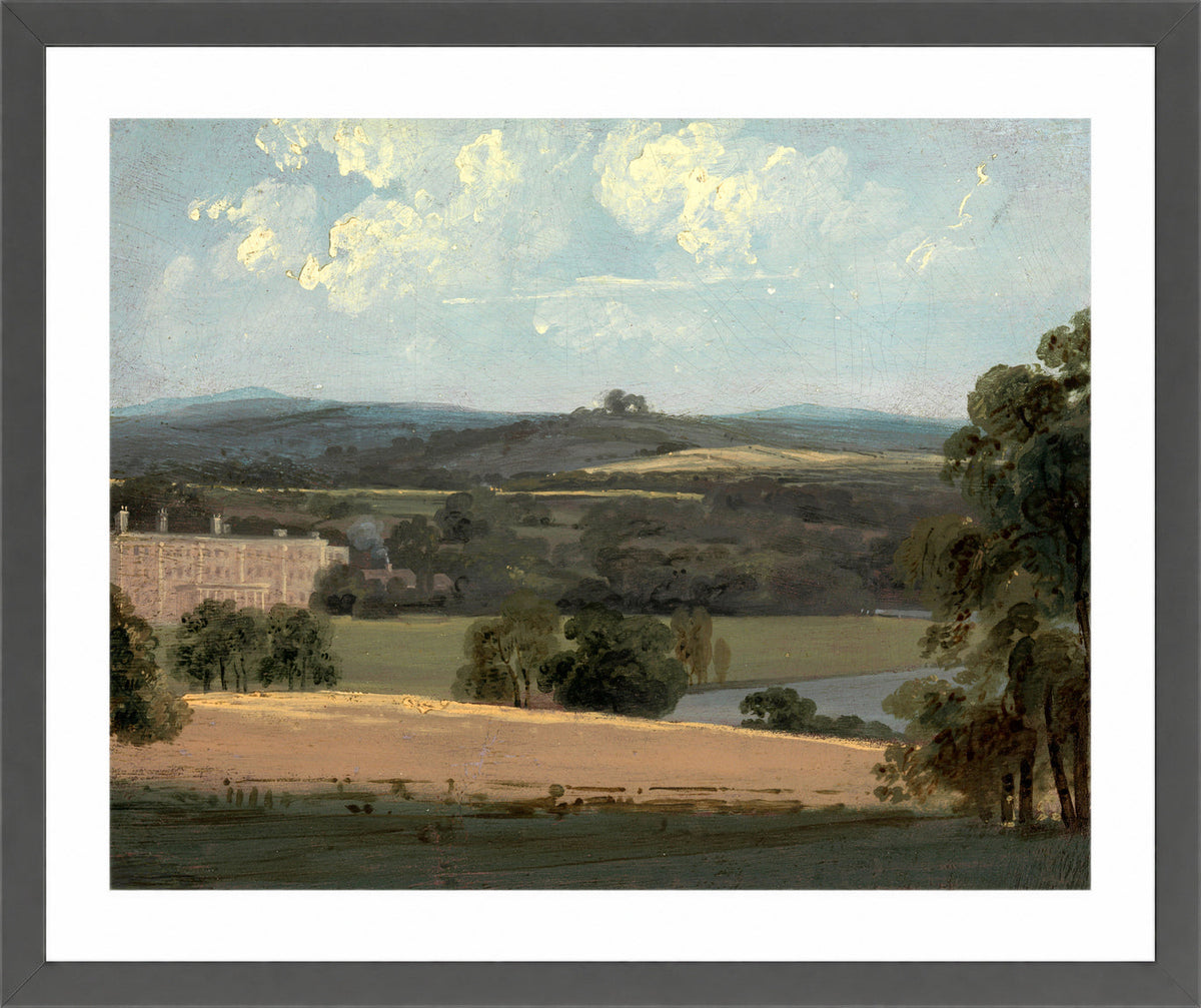 John Constable Print, Trentham Park in a dark grey frame