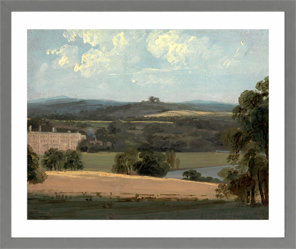 John Constable Print, Trentham Park in a light grey frame