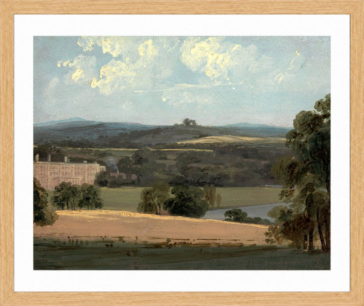 John Constable Print, Trentham Park in an oak frame