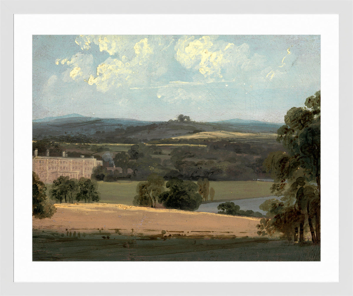John Constable Print, Trentham Park in a white frame
