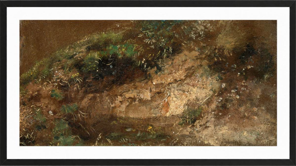 John Constable Print, Undergrowth (ca in a black frame