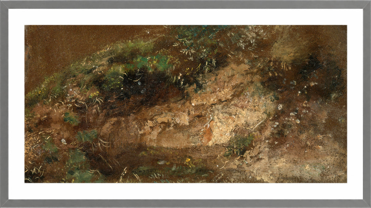 John Constable Print, Undergrowth (ca in a light grey frame