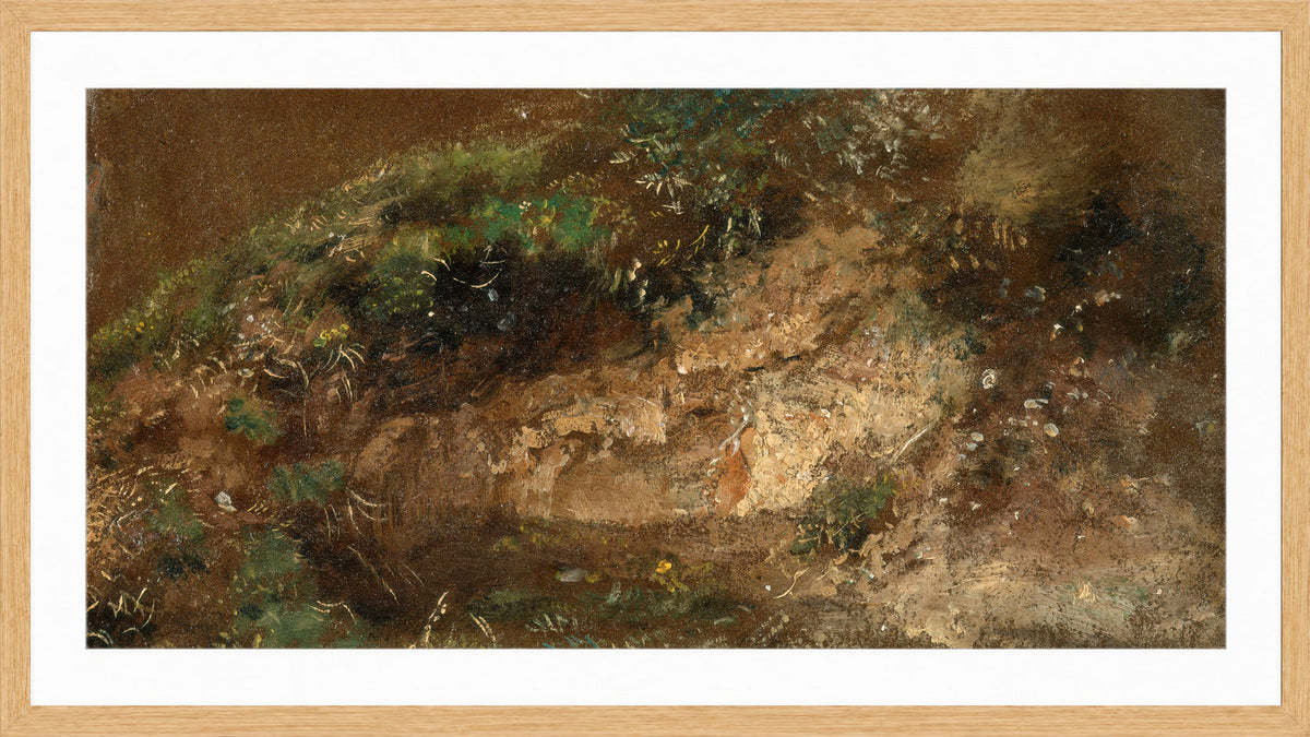 John Constable Print, Undergrowth (ca in an oak frame