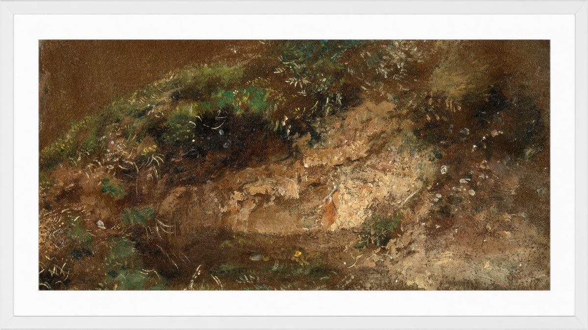 John Constable Print, Undergrowth (ca in a white frame