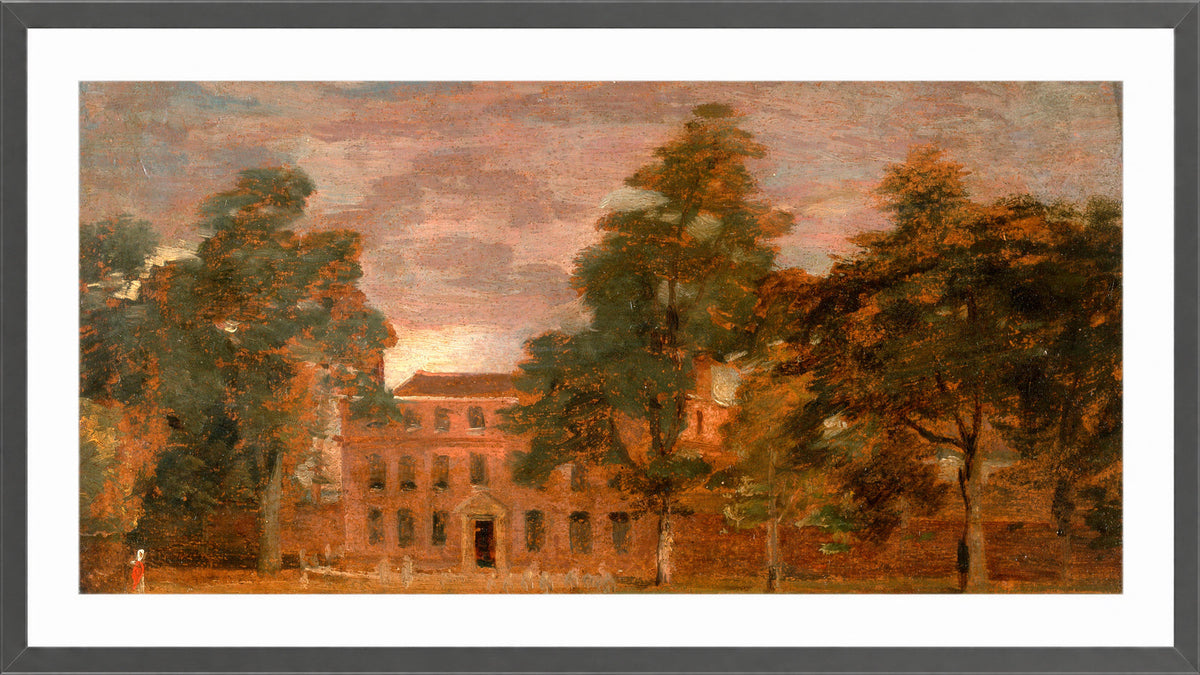 John Constable Print, West Lodge, East Bergholt (1813-1816) in a dark grey frame