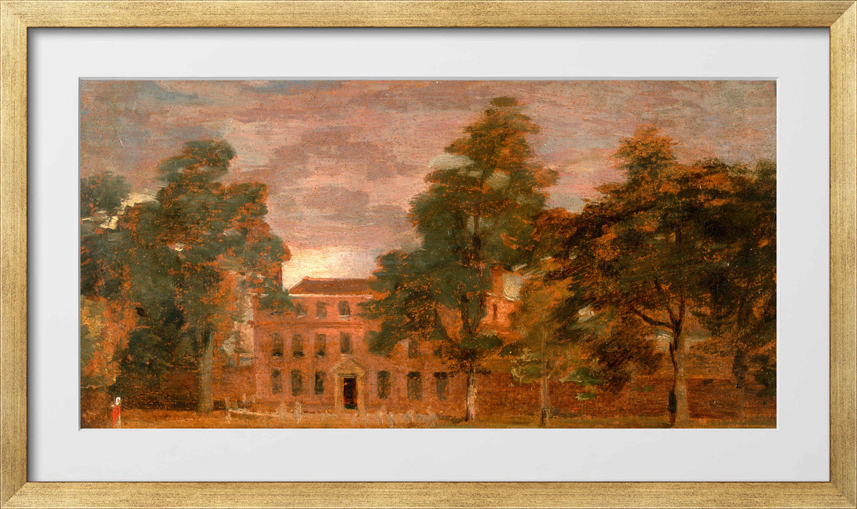 John Constable Print, West Lodge, East Bergholt (1813-1816) in a gold frame