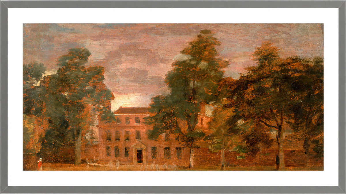 John Constable Print, West Lodge, East Bergholt (1813-1816) in a light grey frame