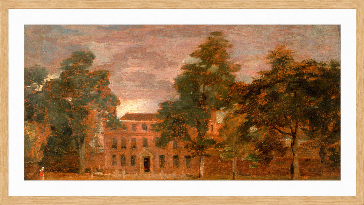 John Constable Print, West Lodge, East Bergholt (1813-1816) in an oak frame