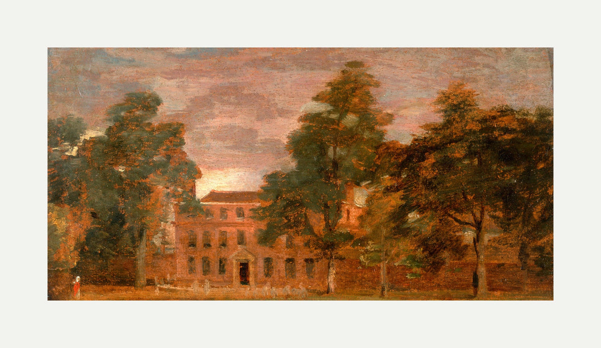 John Constable Print, West Lodge, East Bergholt (1813-1816) with an off-white border for rolled canvas