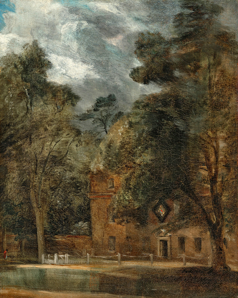 John Constable Print, West Lodge, East Bergholt, with a hatchment as an unframed print