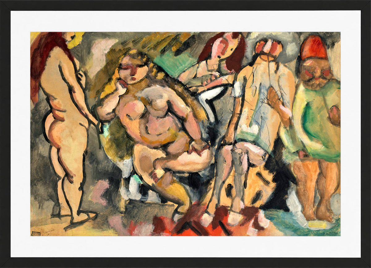 Jules Pascin Print, À Tunis (1921) in a black frame