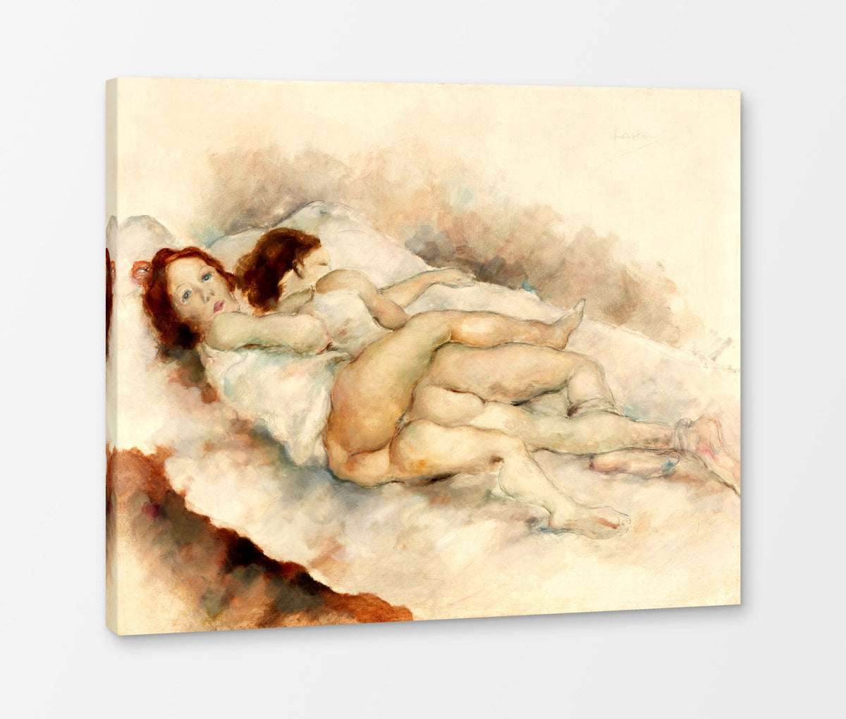 Jules Pascin Print, La Sieste (1927) as a ready-to-hang canvas panel