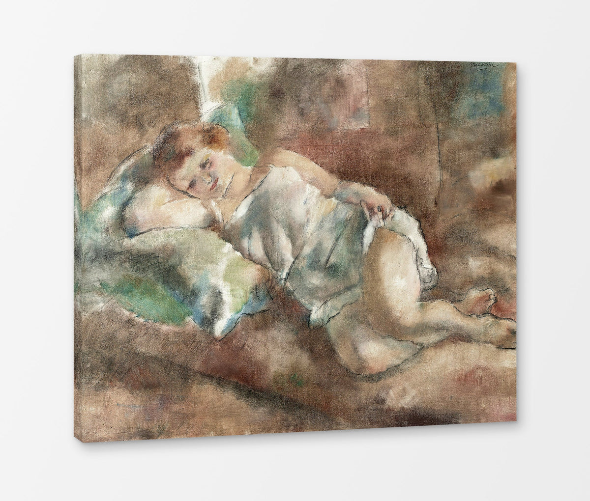 Jules Pascin Print, Le repos du modèle (1928) as a ready-to-hang canvas panel