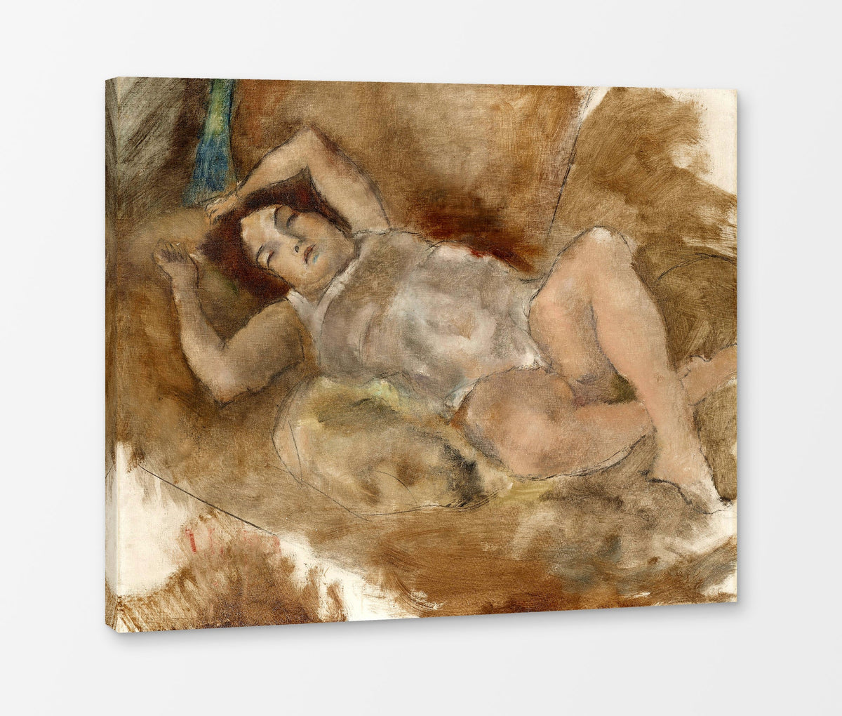 Jules Pascin Print, Nu allongé (1929) as a ready-to-hang canvas panel