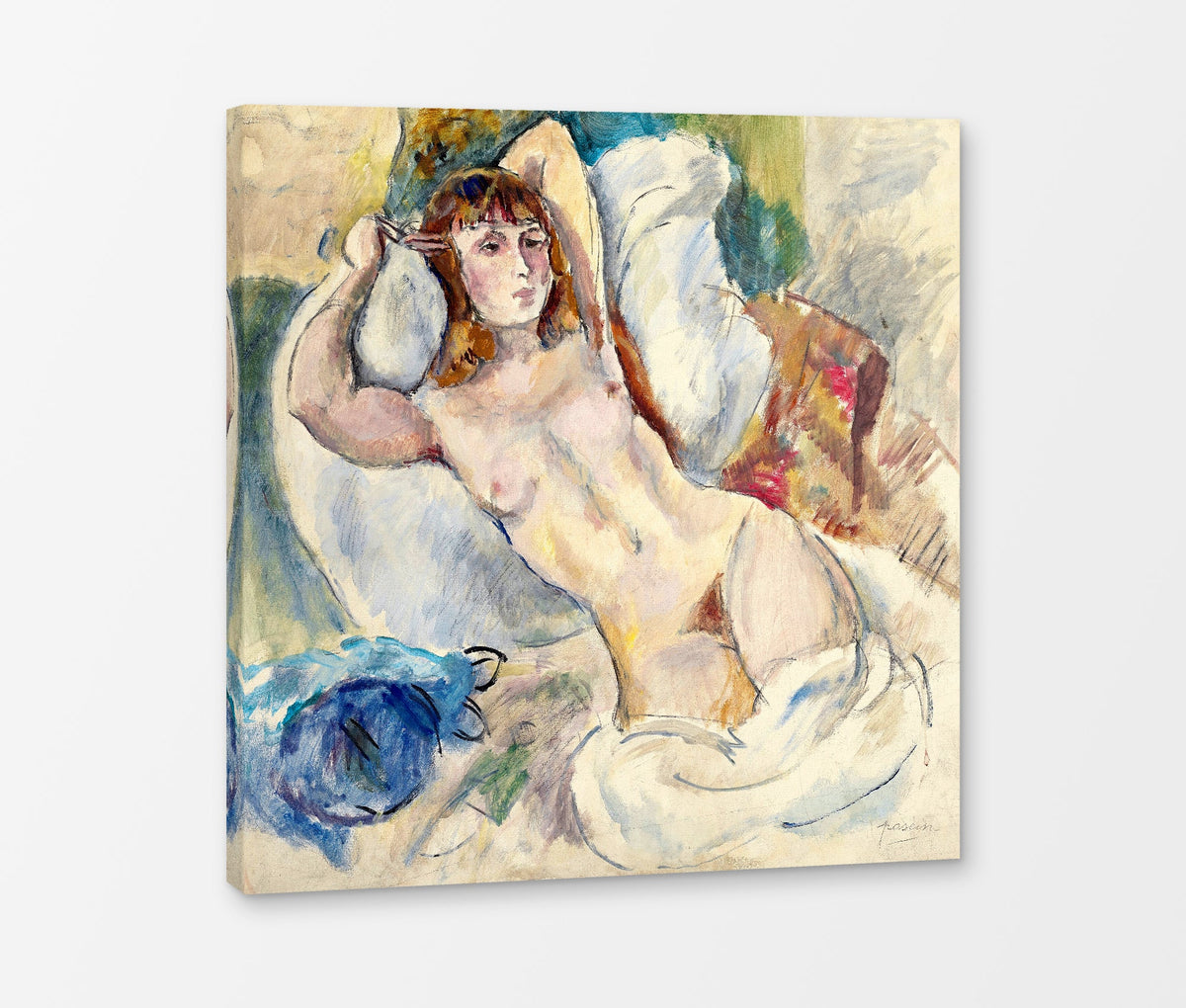 Jules Pascin Print, Nu sur un divan (1920) as a ready-to-hang canvas panel