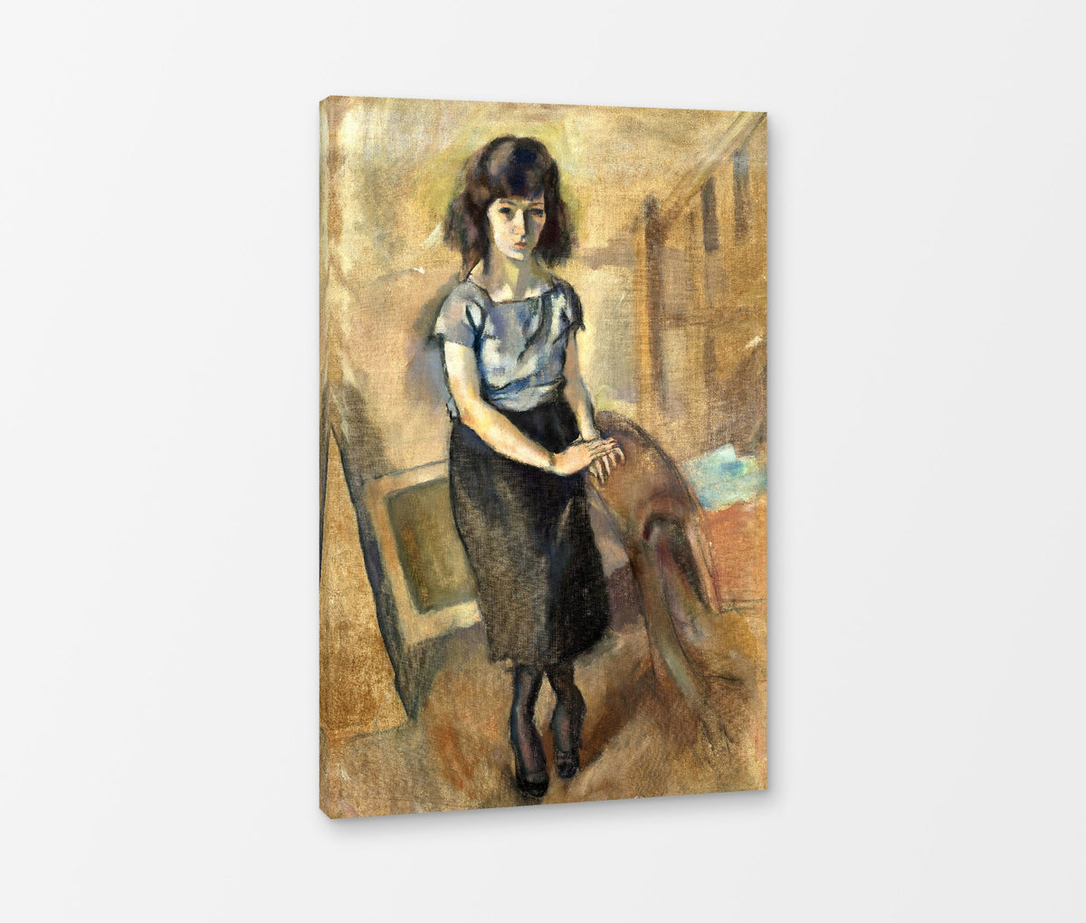 Jules Pascin Print, Portrait d’une femme debout (1921) as a ready-to-hang canvas panel