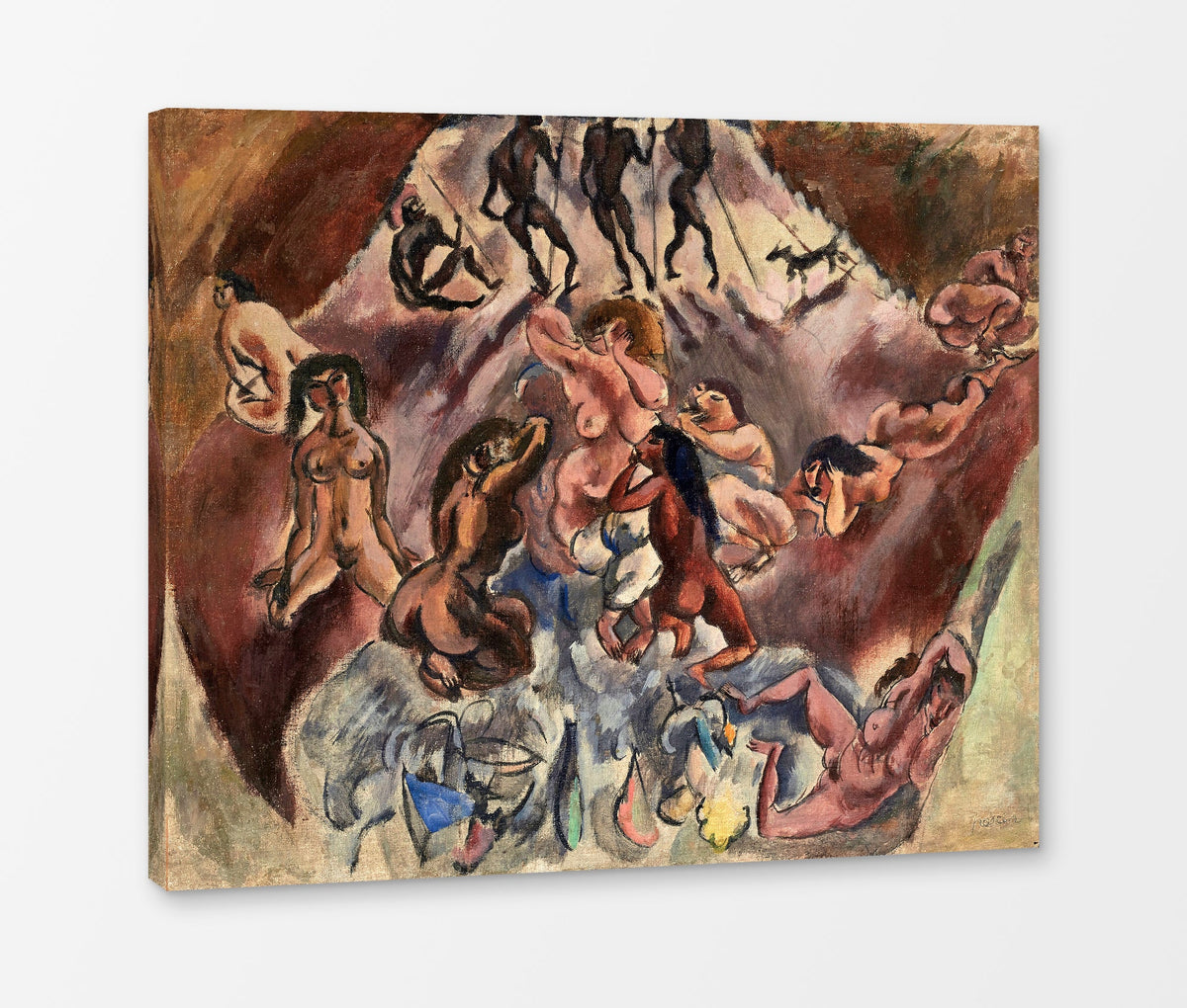 Jules Pascin Print, Réunion infernale (1919) as a ready-to-hang canvas panel