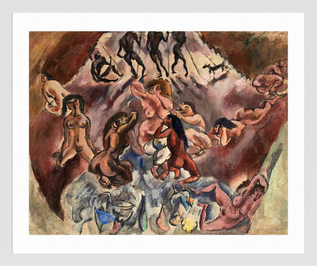 Jules Pascin Print, Réunion infernale (1919) in a white frame