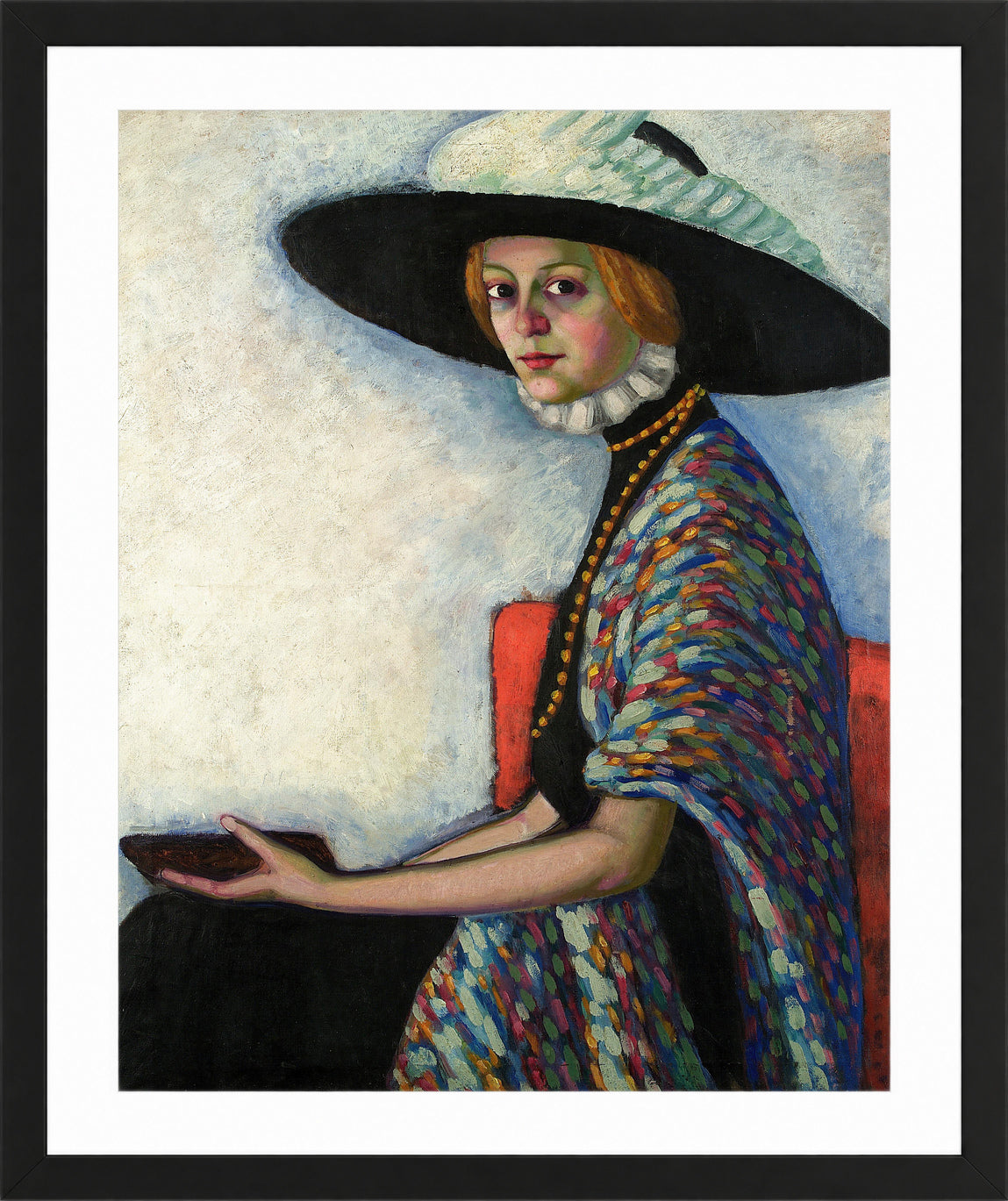 Portrait of Alide Asmus (1912–1913) by Konrad Mägi — black frame