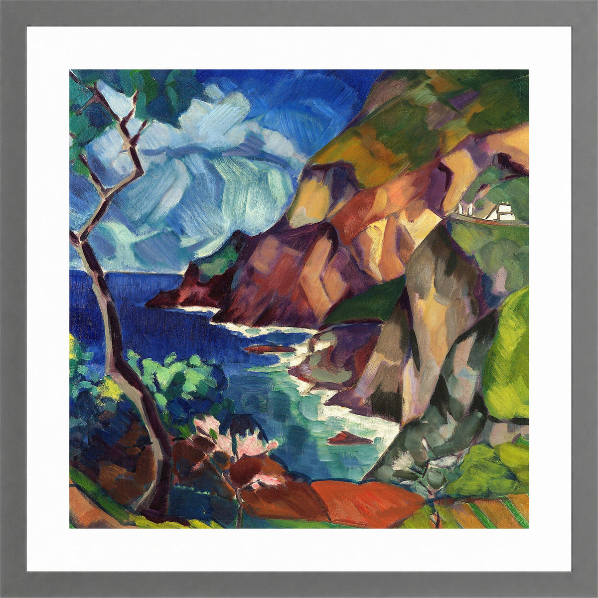 Capri Landscape (1922–1923) by Konrad Mägi — light grey frame