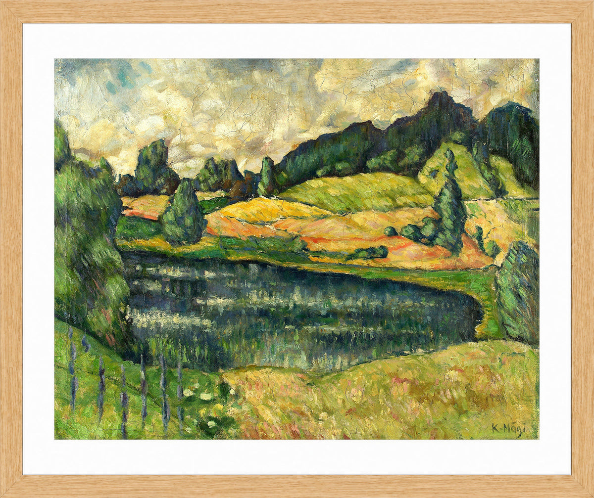 Landscape from Estonia (1915–1916) by Konrad Mägi — oak frame