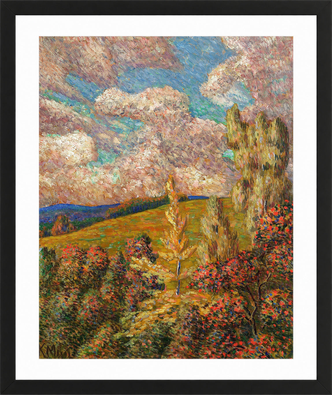 Landscape (1908–1910) by Konrad Mägi — black frame