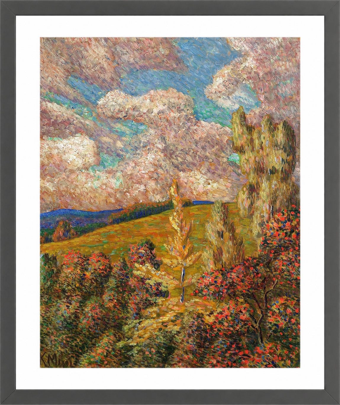 Landscape (1908–1910) by Konrad Mägi — dark grey frame