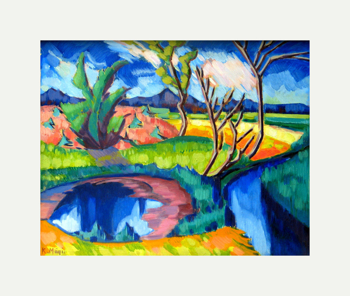Landscape (1920–1921) by Konrad Mägi — rolled canvas