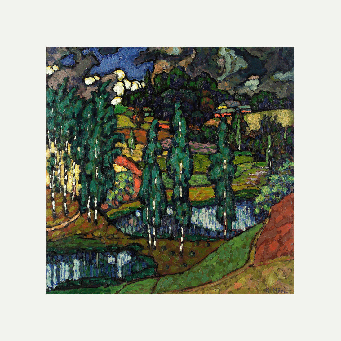 Landscape in Võru County (1916–1917) by Konrad Mägi — rolled canvas