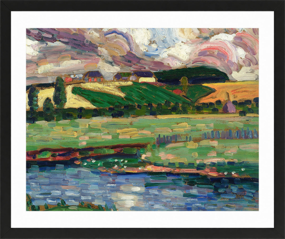 Landscape Study (1916–1917) by Konrad Mägi — black frame