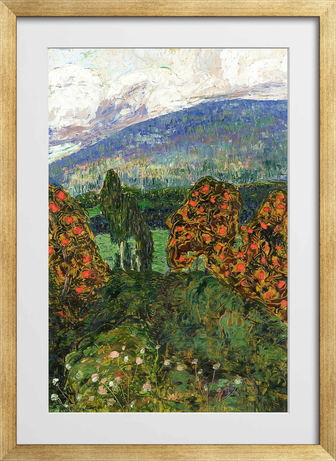 Norwegian Landscape (1908–1911) by Konrad Mägi — gold frame