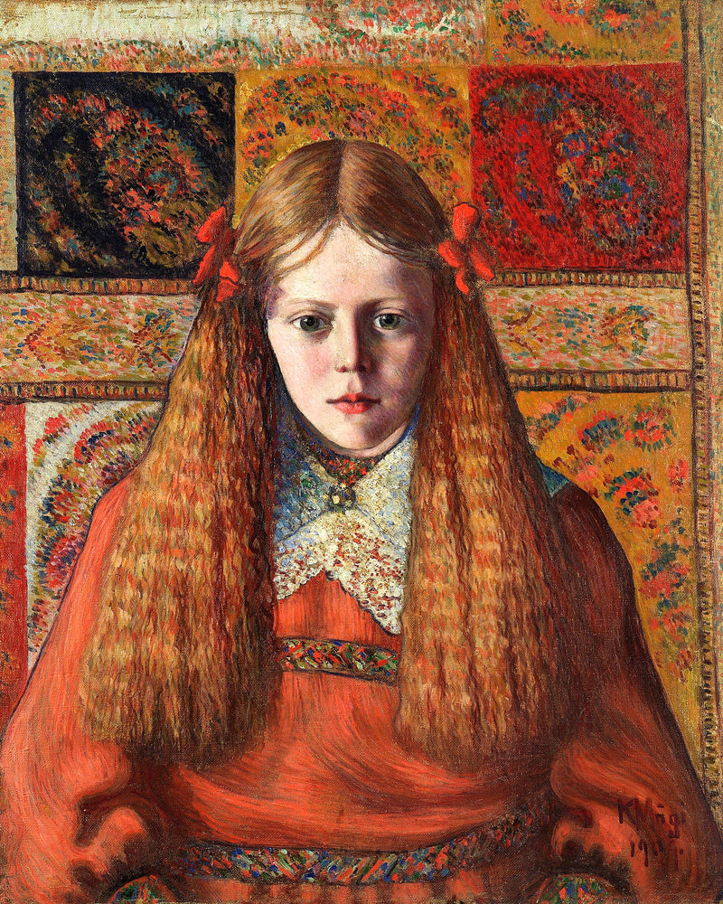 Portrait of a Norwegian Girl (1909) by Konrad Mägi — unframed