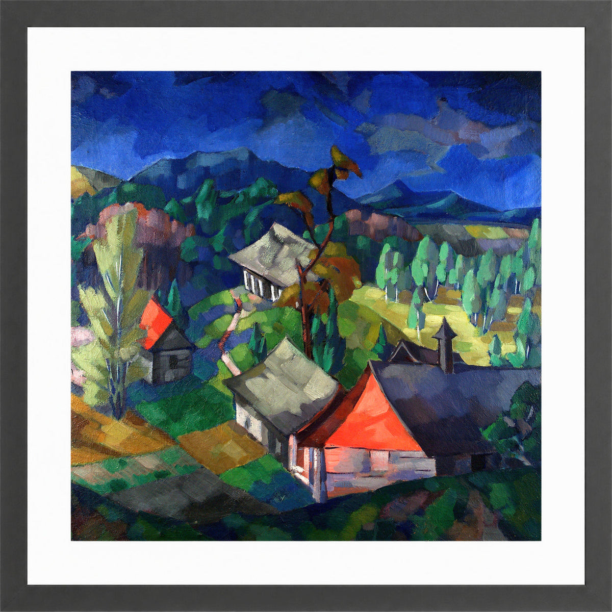 Lake Saadjärv Landscape (1923) by Konrad Mägi — dark grey frame