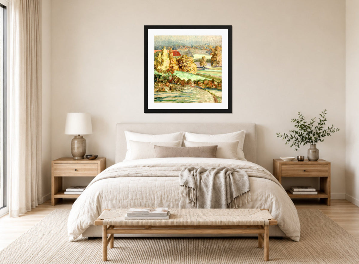Autumn Landscape (1908–1910) by Konrad Mägi — bedroom