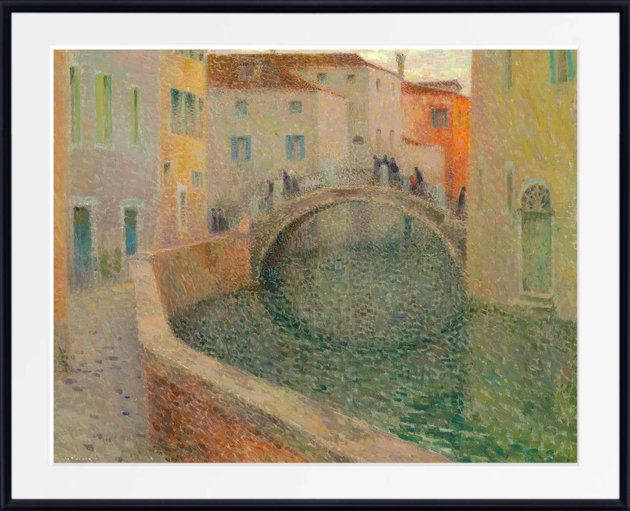 Henri Le Sidaner Fine Art Print, Small Canal, Gray Evening in Venice
