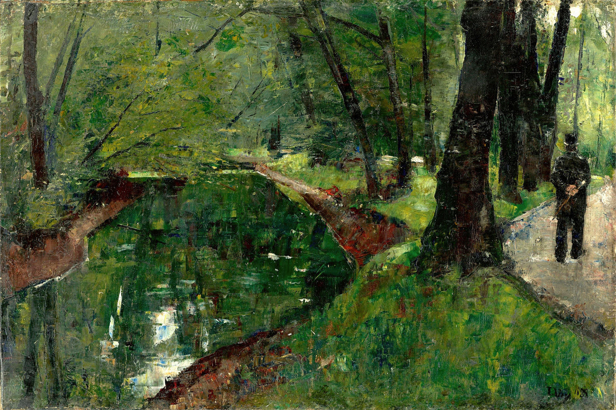 At the Neuer See, Berlin Tiergarten (1889) by Lesser Ury — unframed