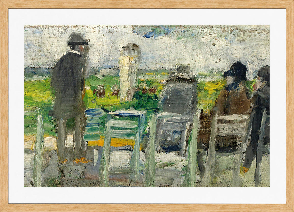 At the Races by Lesser Ury — oak frame