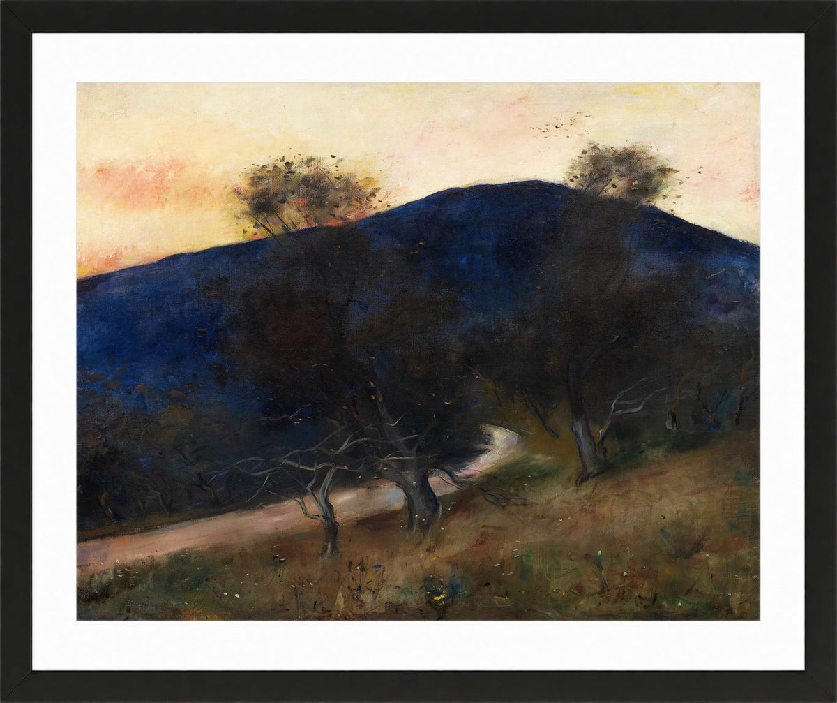 The Blue Mountain (1900–1910) by Lesser Ury — black frame