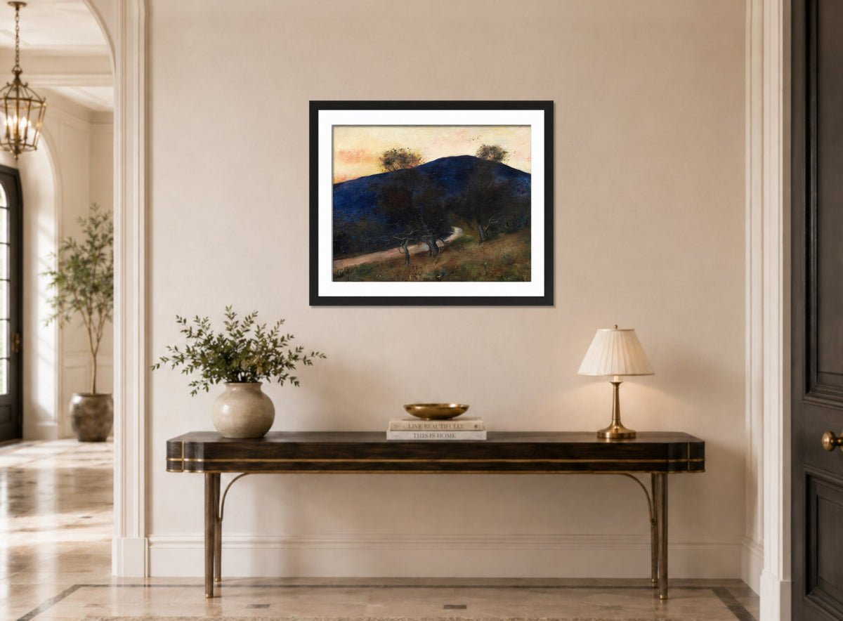 The Blue Mountain (1900–1910) by Lesser Ury — hallway