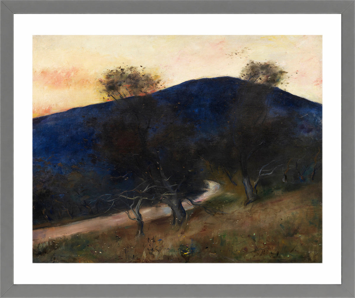 The Blue Mountain (1900–1910) by Lesser Ury — light grey frame