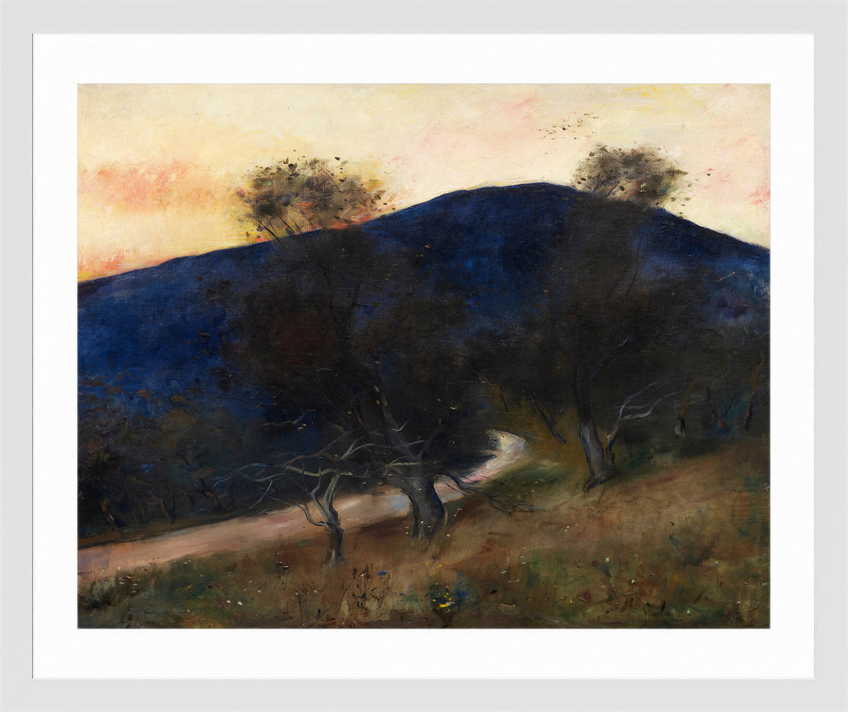 The Blue Mountain (1900–1910) by Lesser Ury — white frame