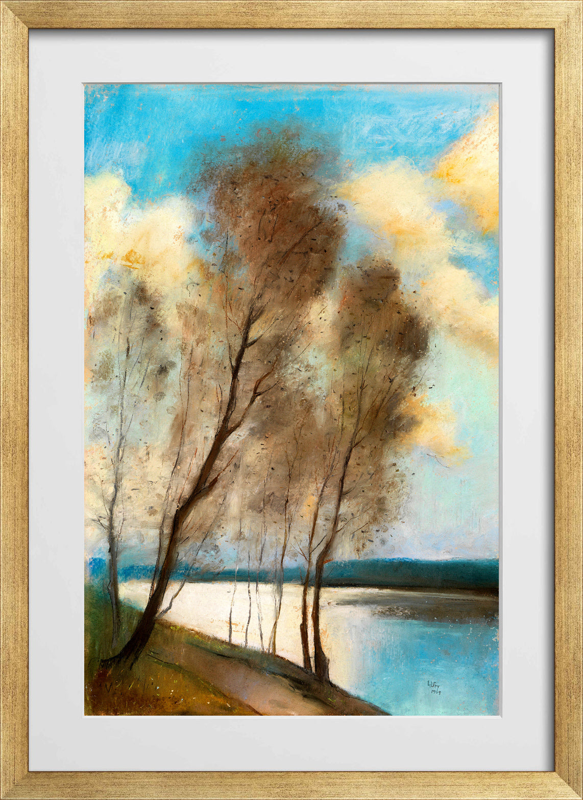 Spring (1903) by Lesser Ury — gold frame