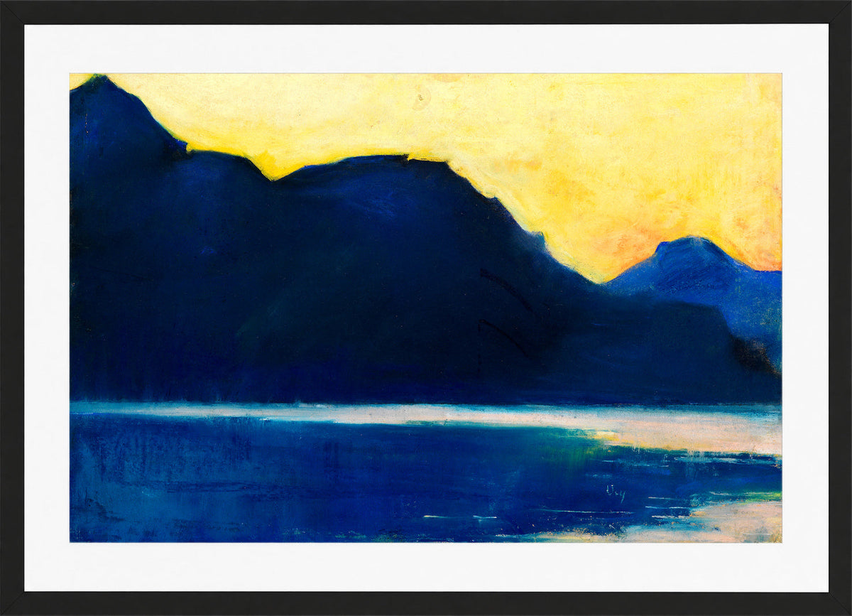 Lake Garda (1890) by Lesser Ury — black frame