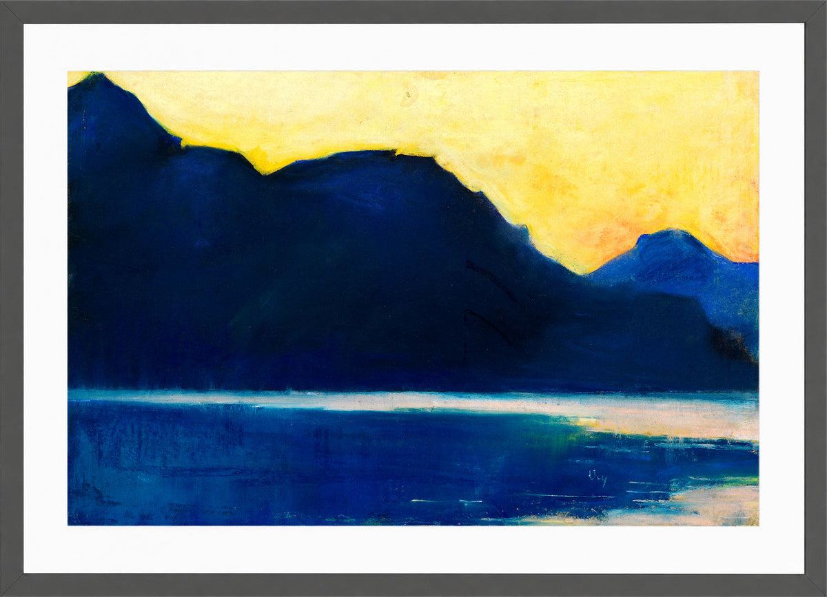 Lake Garda (1890) by Lesser Ury — dark grey frame