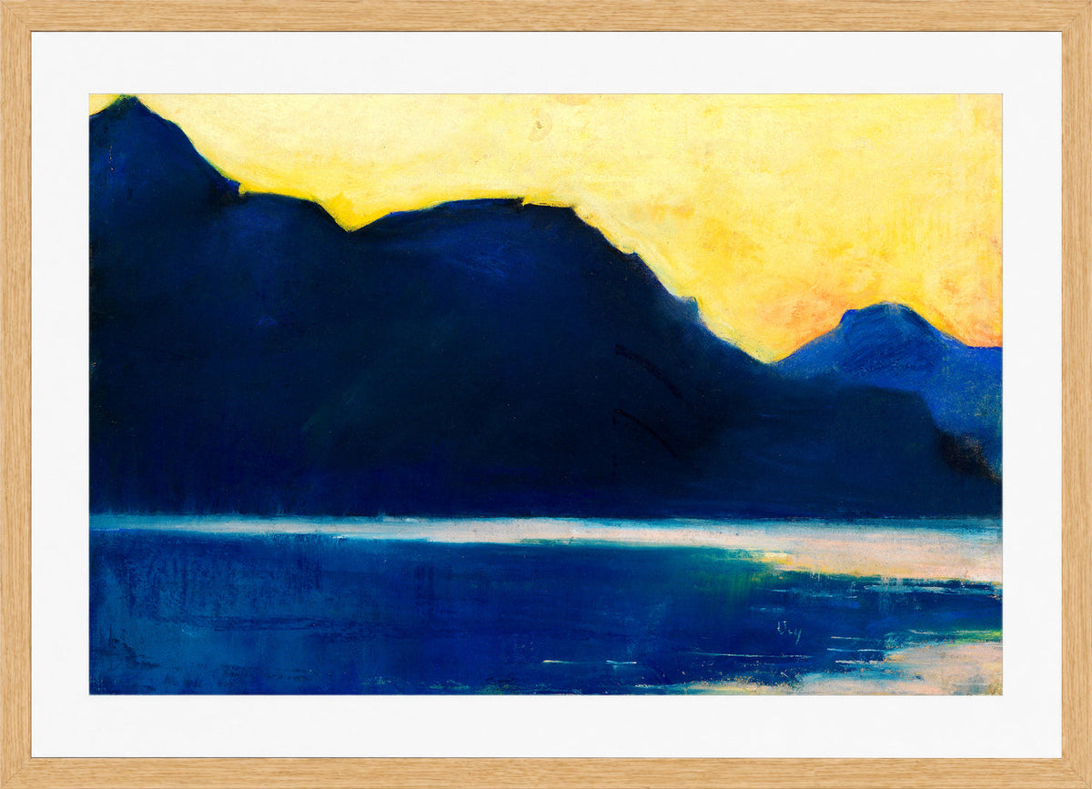 Lake Garda (1890) by Lesser Ury — oak frame
