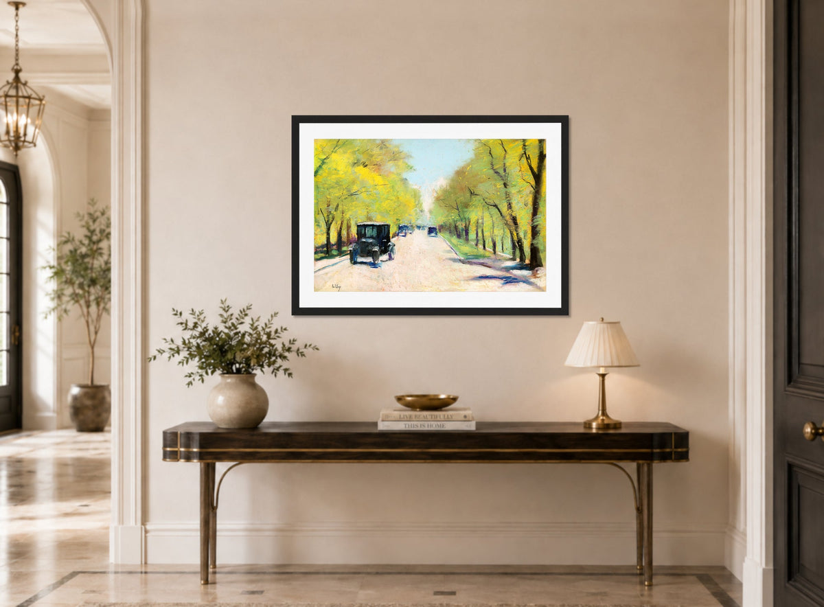 Hofjägerallee in the Berlin Tiergarten (1920s) by Lesser Ury — hallway
